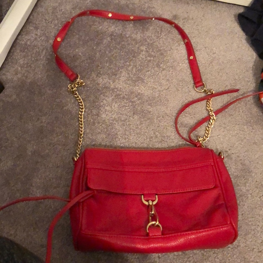 Red cross body bag